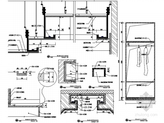 高档现代风格洗浴中心设计CAD装修图大样图