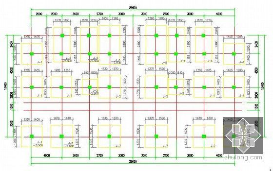 [山东]医院新建综合楼建筑安装工程预算书(含施工图纸)-基础平面布置图