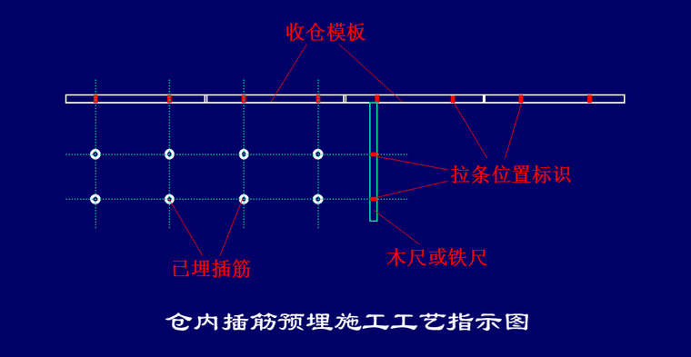 水利水电工程施工工艺标准化培训-仓内插筋预埋施工工艺指示图