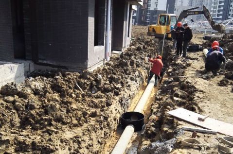 建筑排水管道安装塑料管道资料下载-排水管道及塑料检查井井坑与基础