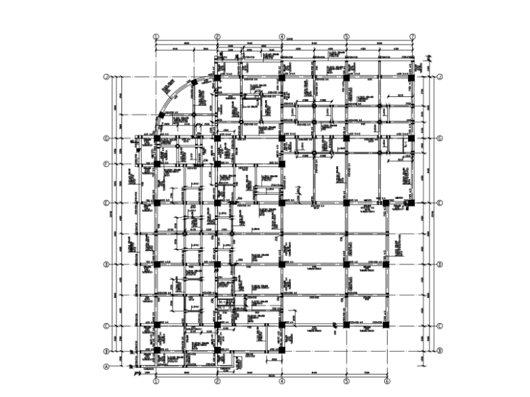 [云南]8层框架结构商厦结构施工图（CAD，25张）-梁平法施工图