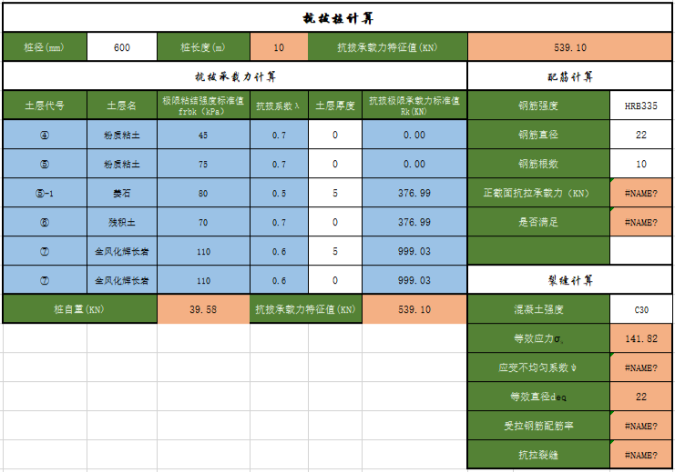 地下室抗浮、抗浮锚杆及抗拔桩计算-抗拔桩计算