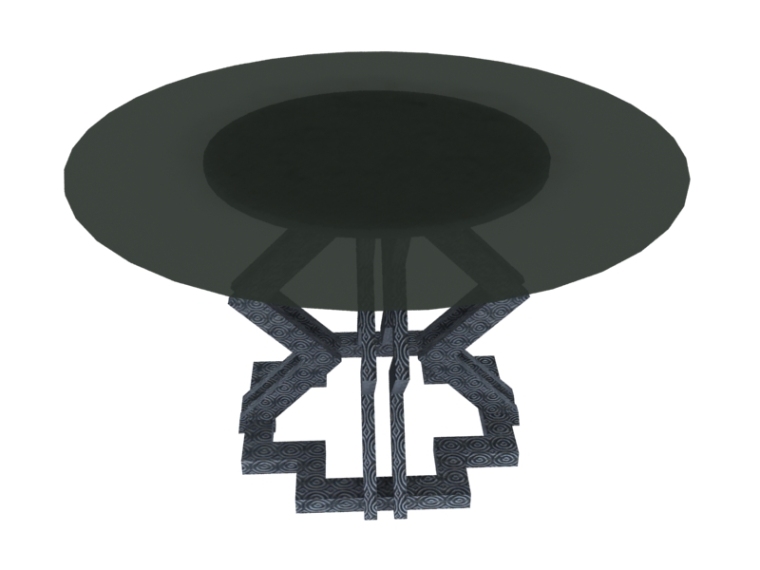 圆形帷幔3d模型资料下载-圆形桌子3D模型下载