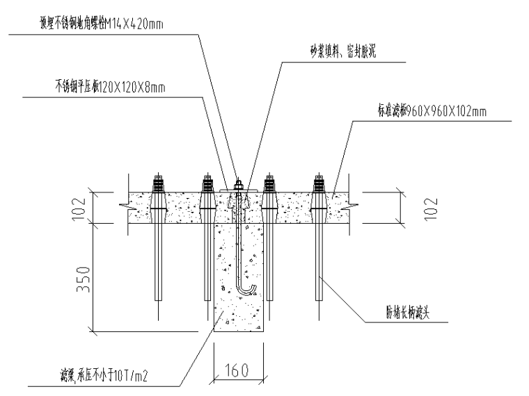 推流式曝气机CAD资料下载-曝气生物滤池设计施工图（CAD）