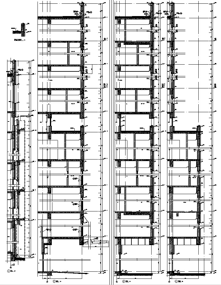 [湖南]高层框架结构市级医院综合楼建筑施工图（16年含水电图纸）-高层框架结构市级医院综合楼建筑详图