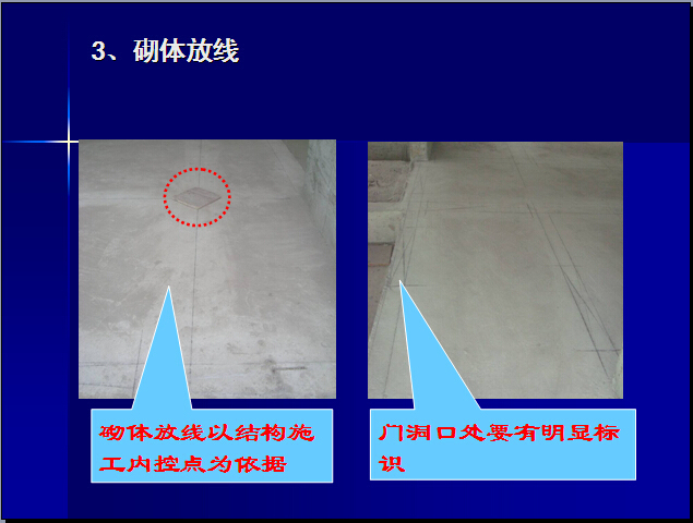 建筑工程页岩空心砖砌体施工工艺及质量控制（附多图）-砌体放线