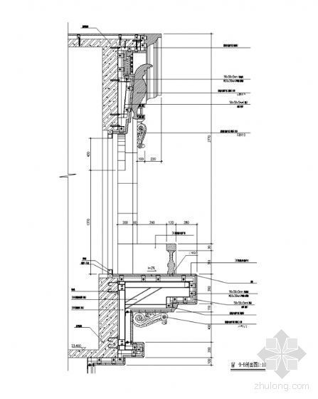欧式建筑幕墙CAD资料下载-欧式建筑窗详图