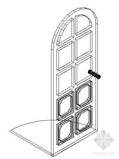 CAD模型图块资料下载-门CAD模型图块1