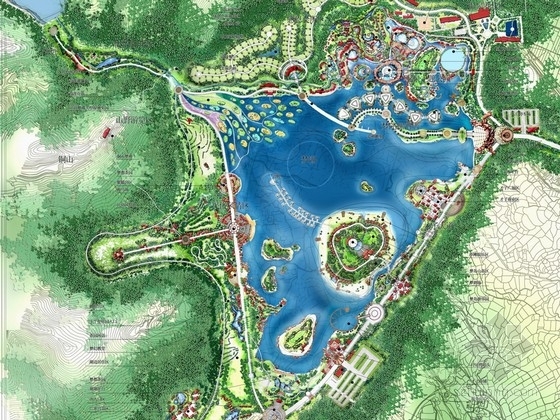 旅游休闲度假区资料下载-[江西]高档温泉旅游度假区概念性总体规划设计方案