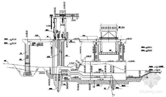 某水电站枢纽总布置图剖面图-水利工程图纸-筑龙水利工程论坛