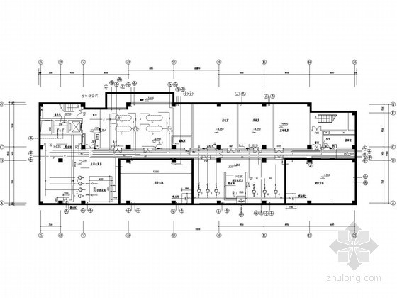 [山东]二十层综合楼酒店式建筑给排水全套图纸（含设计说明书）-地下室给排水平面布置图 