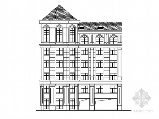 小区社区管理用房建筑图纸资料下载-[湖南]某欧式现代小区辅助用房建筑施工图（6号楼）
