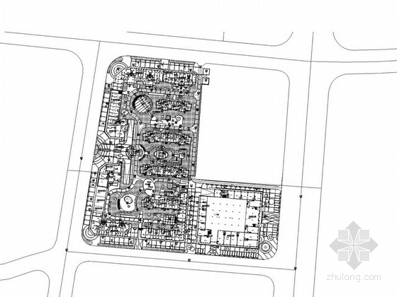 停车场景观设计dwg资料下载-[辽宁]住宅景观设计施工图