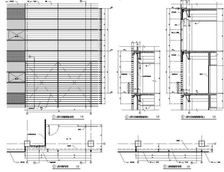 [上海]现代风格国际设计中心建筑施工图设计—同济-墙身详图一