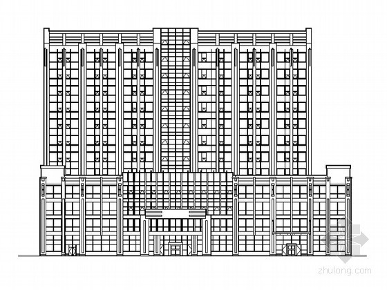 现代酒店建筑施工图资料下载-某十二层酒店建筑施工图