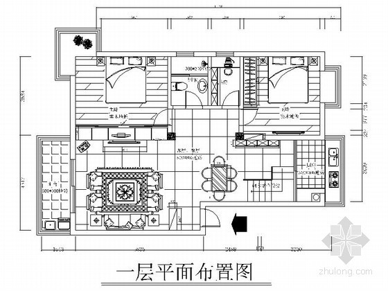索诺马顶层复式住宅资料下载-[江苏]顶层复式室内装修图