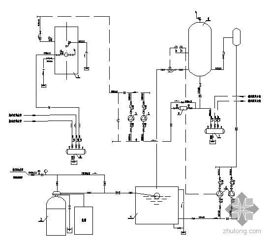 电锅炉给水系统改造施工组织设计资料下载-某电锅炉热力系统图