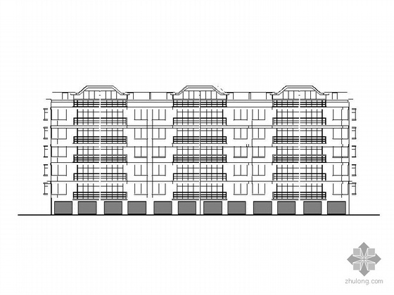 顶层建筑图资料下载-[山东]某多层住宅区（底层附属用房、顶层阁楼）建筑施工图