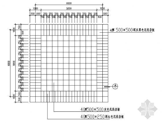 广场花岗岩铺装剖面资料下载-广场花岗岩铺装平面详图1