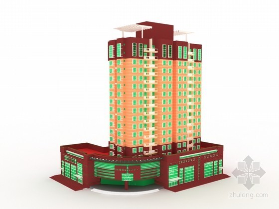 450平的高层住宅资料下载-高层住宅模型