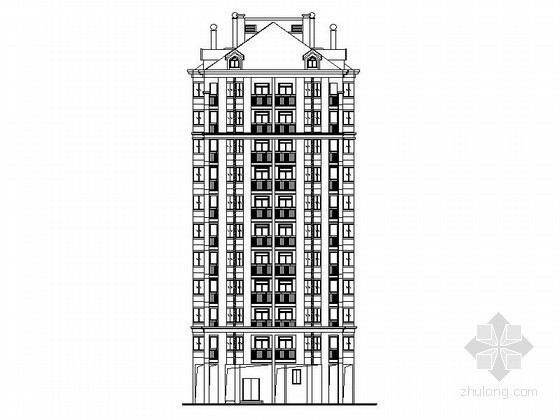 十一层塔式建筑资料下载-[武汉]某森林小镇十一层塔式住宅楼建筑施工图