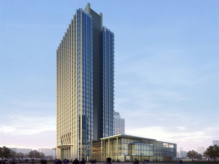 超高层超长桩资料下载-[吉林]40层型钢框筒结构办公大楼结施（165米超长混凝土结构）