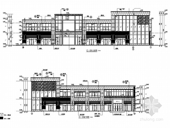 售楼部CAD建筑平面图资料下载-[郑州]两层框架结构小城售楼部建筑结构施工图