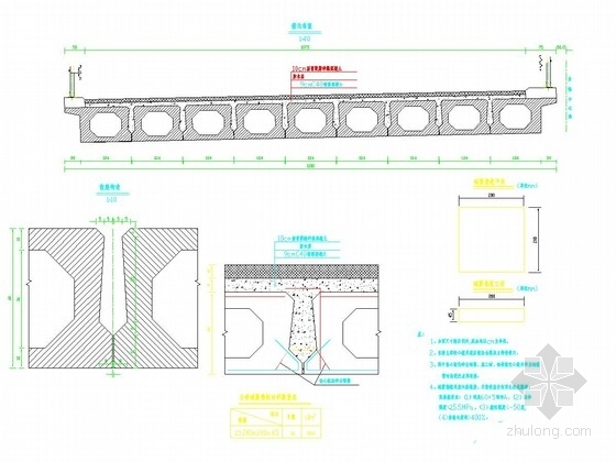 预应力简支空心板桥设计图资料下载-2×10m预应力混凝土简支空心板桥全套施工图设计35张