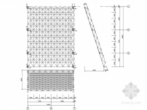 钢结构两层建筑资料下载-两层钢结构网架展览馆结构施工图