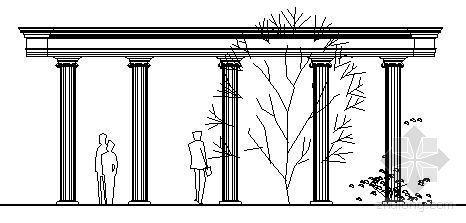 欧式弧形柱廊施工大样资料下载-弧形欧式柱廊施工图