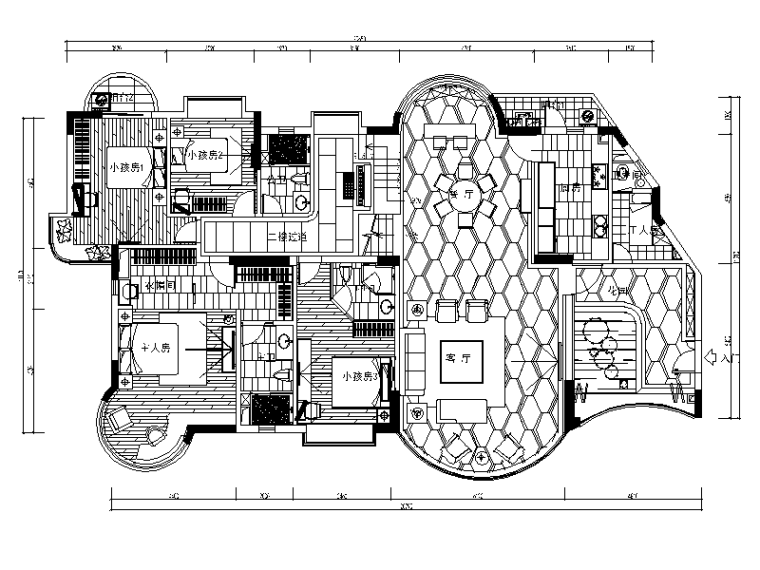 风格装修西安资料下载-[陕西]西安某现代风格别墅设计CAD施工图（含效果图）