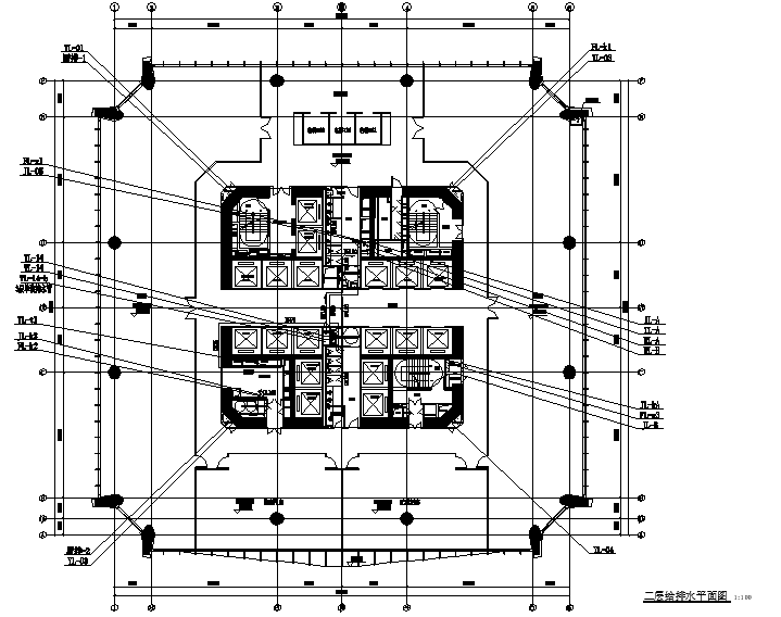 5层地下室超高层施工资料下载-广发59层证券大厦给排水全套施工图（地下室、消防系统）