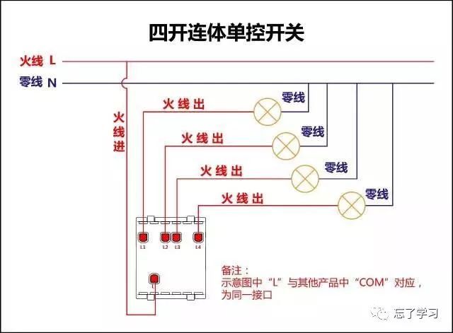 单控 双控 三控 四控 开关的接线，学会不求人！_9