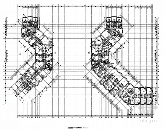 [吉林]中式风格国际旅游度假酒店建筑施工图-酒店五层平面图