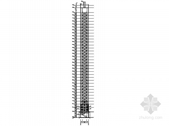 [福建]现代风格高层住宅区安置房建筑施工图（含小区所有楼栋）-现代风格高层住宅区安置房剖面图