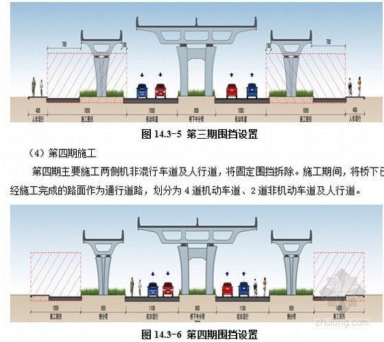 [江苏]城市高架式快速路网实施性施工组织设计127页（含互通匝道）-围挡设置 