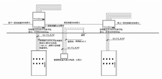 照明距离控制 资料下载-某智能照明控制系统电气图