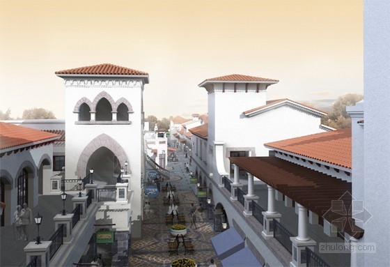 商业街景观CAD资料下载-欧式商业街景观psd素材