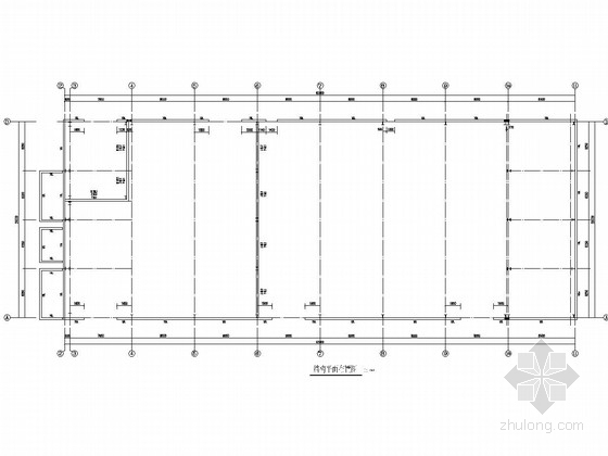 [江苏]钢结构科技研究实验室厂房建筑结构施工图-结构平面布置图 