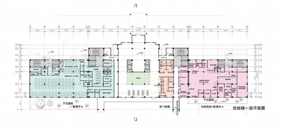 [大连]新建古典风格附属医院建筑设计方案文本（含教学楼）-新建古典风格附属医院建筑平面图