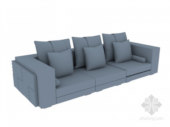 家具三人沙发资料下载-三人沙发3D模型下载