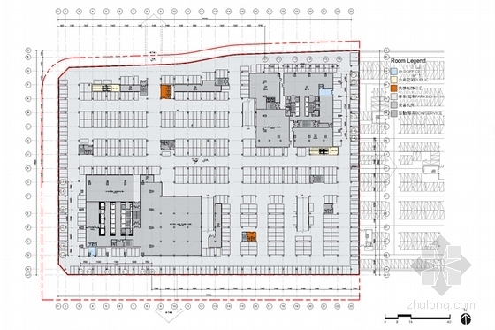 [广东]超高层双子塔商办综合体建筑设计方案文本（商业航母）-超高层双子塔商办综合体各层平面图