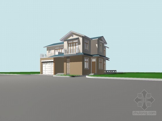 小别墅建筑工程施工资料下载-小别墅建筑3D模型下载