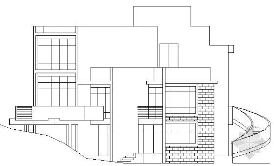 某三层D型别墅建筑方案图资料下载-姆岭别墅园D型某三层别墅建筑施工图
