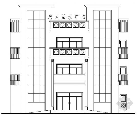 老人中心cad资料下载-某小区四层老人活动中心建筑施工图