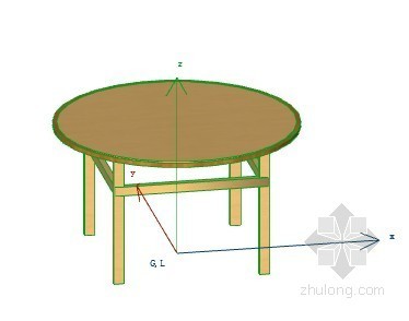 草图大师圆桌模型资料下载-圆桌01 ArchiCAD模型
