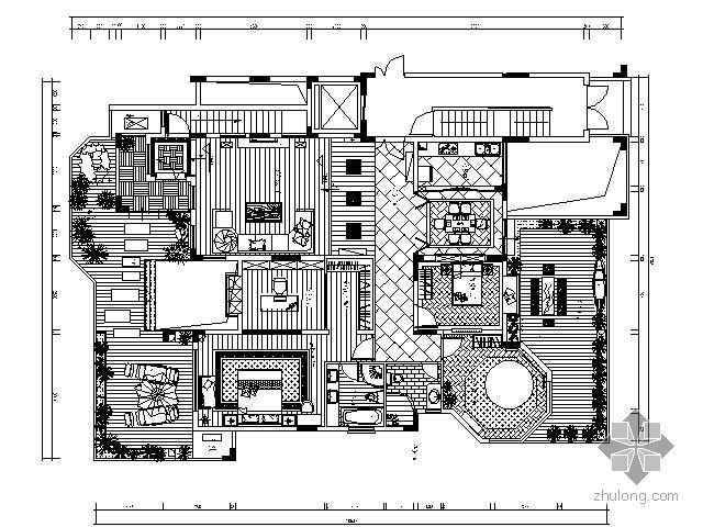 东南亚风情装修图资料下载-东南亚风情样板房施工图（含效果）