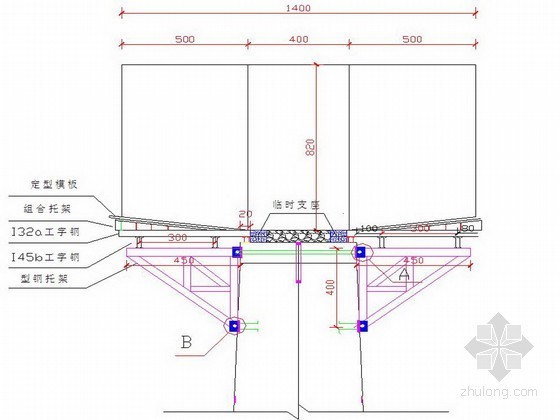 [湖南]高铁客专特大桥连续梁挂篮施工0#块及悬臂块专项施工方案（中-0#块支架布设 