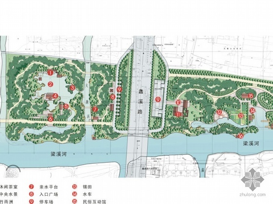 朝阳公园景观设计资料下载-无锡公园景观设计方案
