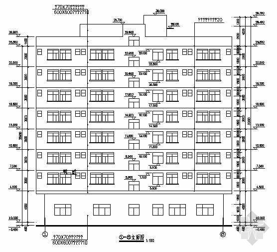 钢框架建筑结构图纸资料下载-深圳某框架宿舍楼建筑结构图纸
